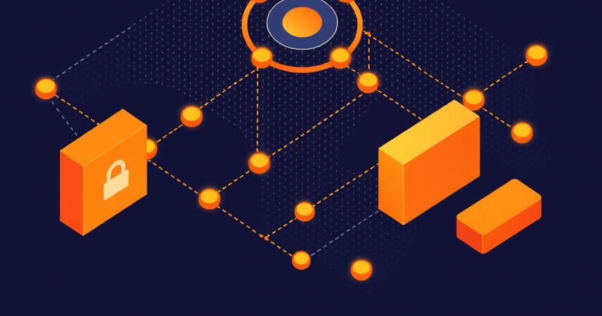 Isometric vector illustration showing AI filters and security barriers for content moderation